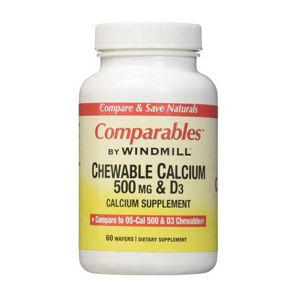 Calcium 500 Mg Chewable Tablets By Windmill - 60 Ea